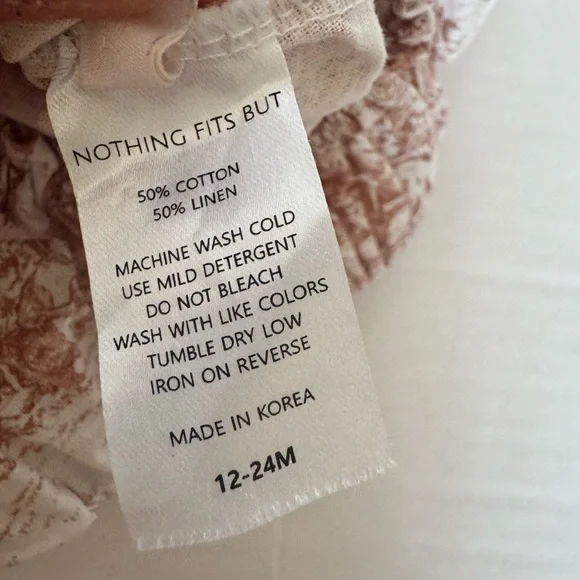 Nothing Fits But Hana Onesie Smocked Linen/Cotton 12-24 Month Puff  in Lyon - Picture 4 of 9